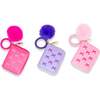 3D Bow Pom Pom Zip Wallet, Hot Pink - Bags - 3 - thumbnail