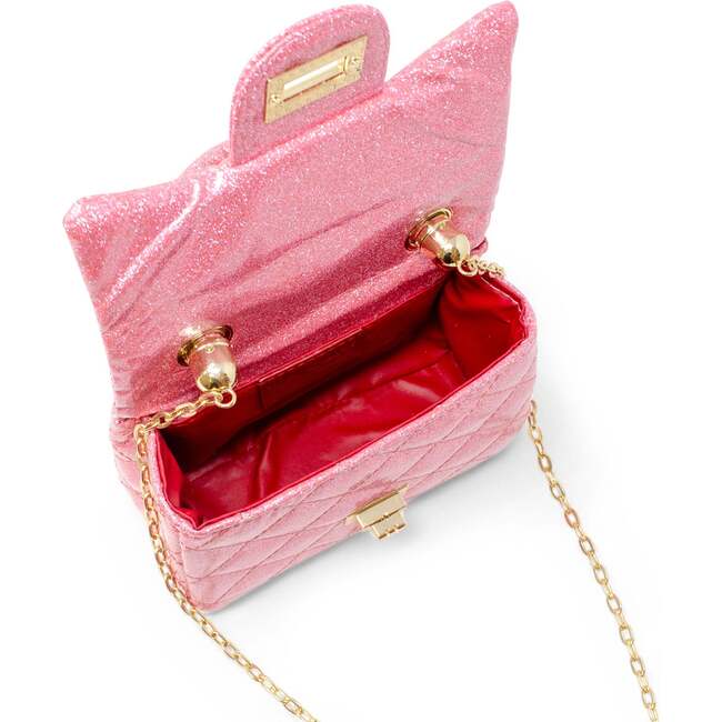 Classic Sparkle Top Handle Handbag, Pink Lemonade - Bags - 5