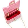 Classic Sparkle Top Handle Handbag, Pink Lemonade - Bags - 5 - thumbnail