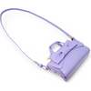 Big Bow Baguette Handbag, Purple - Bags - 5 - thumbnail