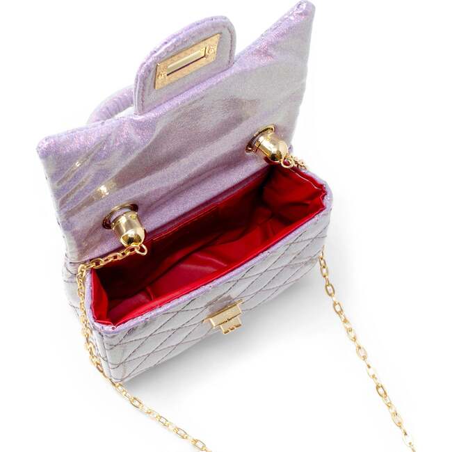 Classic Sparkle Top Handle Handbag, Baby Purple - Bags - 5
