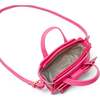 Big Bow Baguette Handbag, Hot Pink - Bags - 5