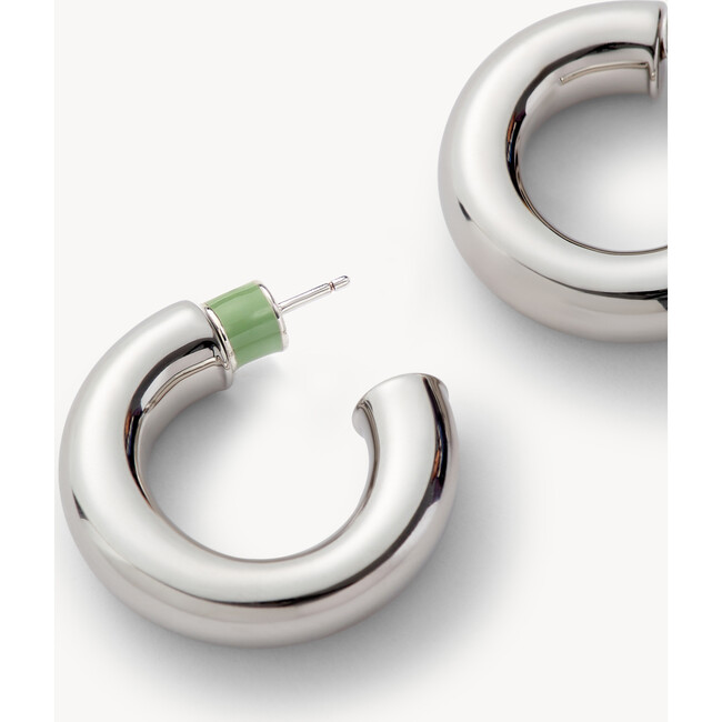 .75" Perfect Hoops, Silver - Earrings - 3