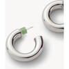 .75" Perfect Hoops, Silver - Earrings - 3 - thumbnail