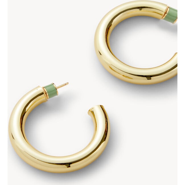 1" Perfect Hoops, Gold - Earrings - 3