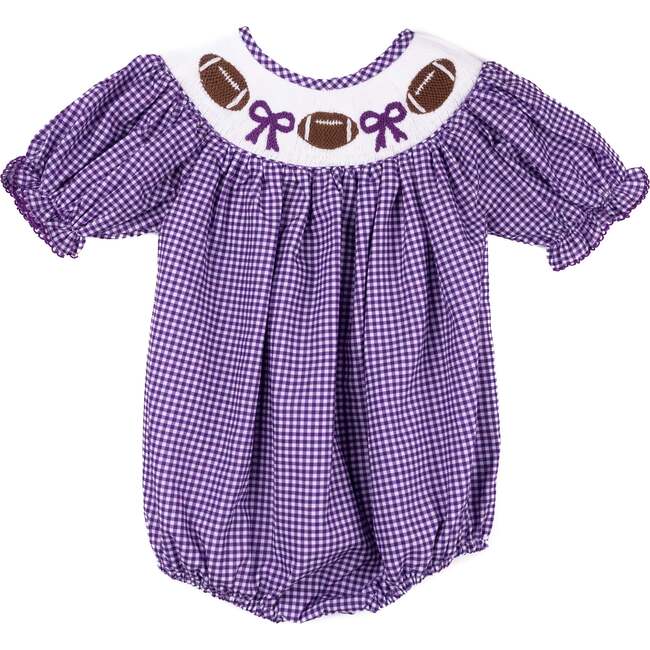Purple Gingham Football, Hallie Bubble