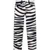 Zebra Trousers for Girls, Black and White - Pants - 1 - thumbnail