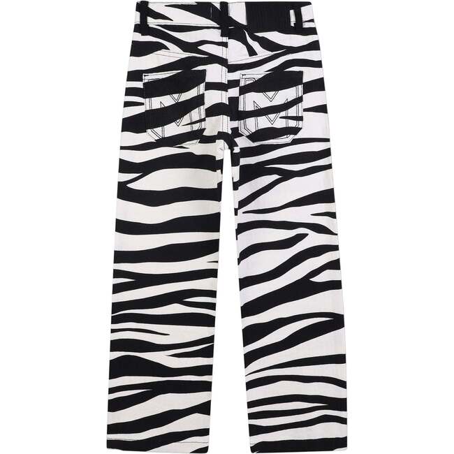 Zebra Trousers for Girls, Black and White