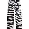 Zebra Trousers for Girls, Black and White - Pants - 2 - thumbnail