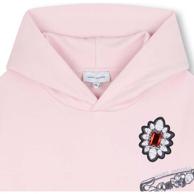 Hooded Sweatshirt, Pink - Sweaters - 3