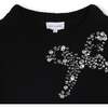 Headed Sweater For Girls, Black - Sweaters - 3 - thumbnail