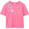 Girls Pink Logo T-Shirt, Pink - T-Shirts - 1 - thumbnail