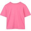 Girls Pink Logo T-Shirt, Pink - T-Shirts - 2 - thumbnail