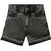 Denim Shorts, Black - Shorts - 1 - thumbnail