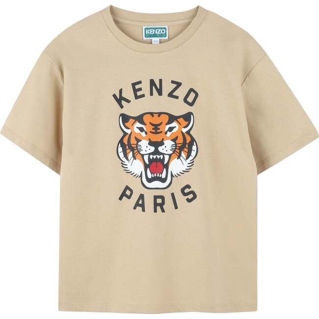 Tiger Short Sleeve T-Shirt, Beige