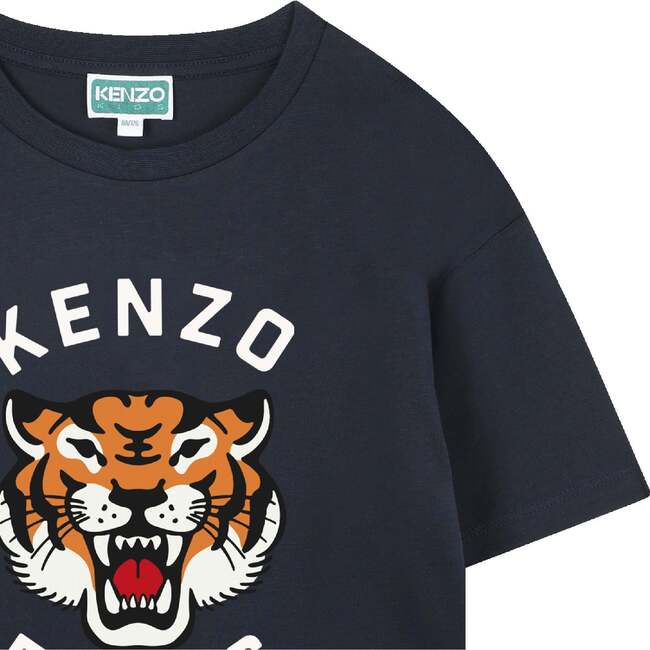 Tiger Short Sleeve T-Shirt, Navy - T-Shirts - 3