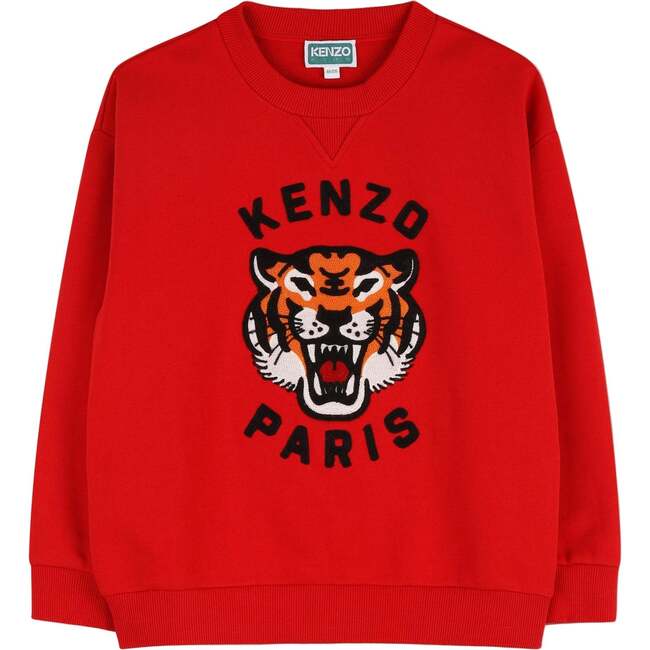 Tiger Logo Sweatshirt, Red
