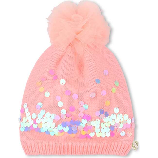 Knitted beanie, Pink
