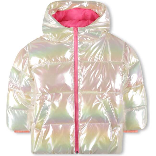 Hooded down jacket, Multicolor