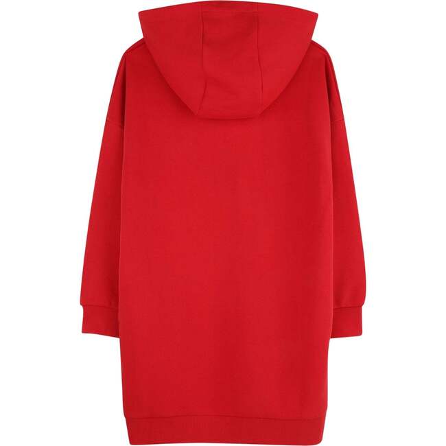 Hooded Dress with Flower, Red