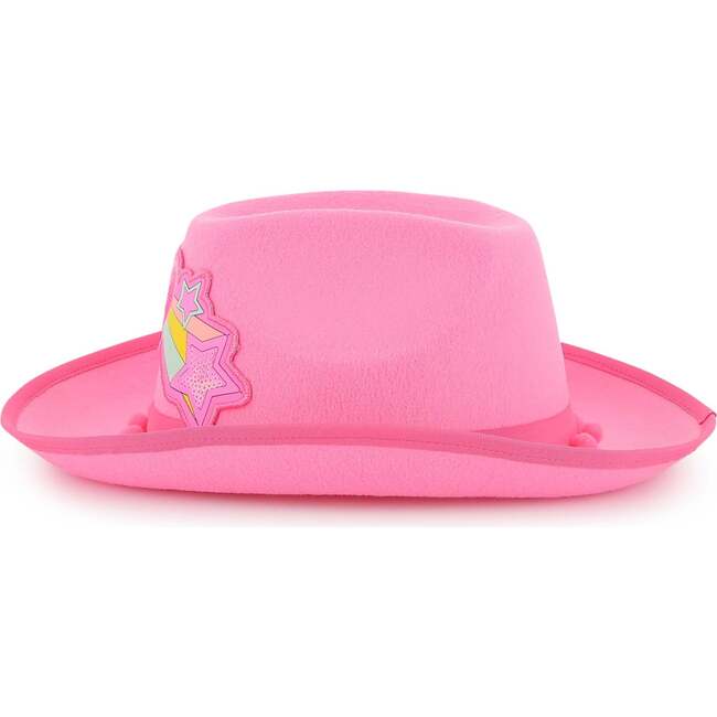 Western hat with pompoms, Pink