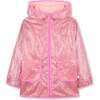 Transparent waxed jacket decorated with sequins, Pink - Jackets - 1 - thumbnail