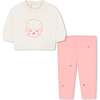 Sweatshirt and leggings set, Pink - Mixed Apparel Set - 1 - thumbnail