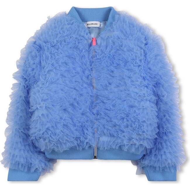 Ruffled jacket, Blue