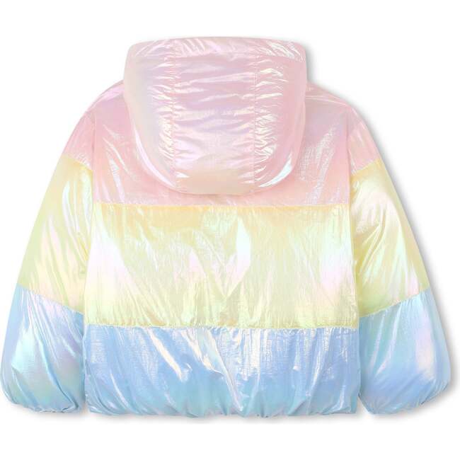 Tricolor hooded down jacket, Multicolor - Jackets - 4