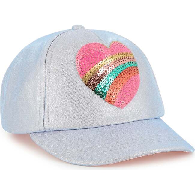 Rainbow Heart Cap, Silver