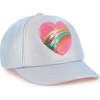 Rainbow Heart Cap, Silver - Hats - 1 - thumbnail
