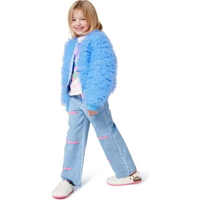 Ruffled jacket, Blue