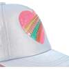 Rainbow Heart Cap, Silver - Hats - 2 - thumbnail