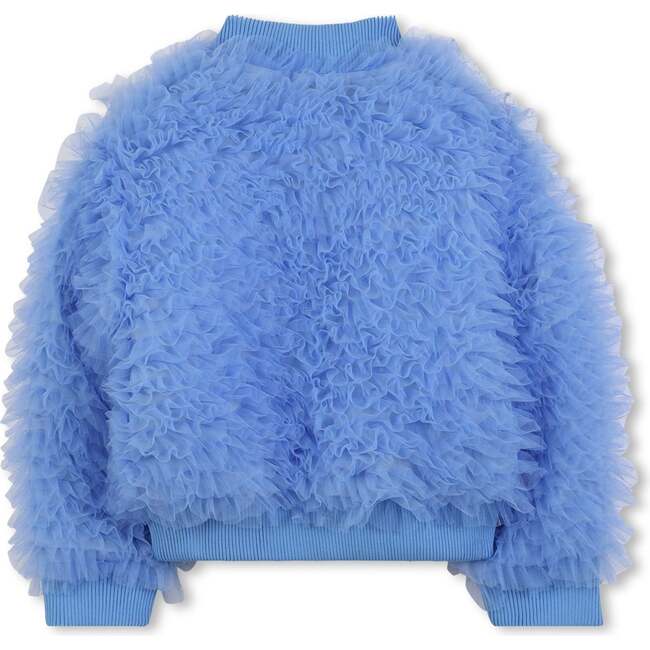 Ruffled jacket, Blue - Jackets - 3