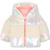 Quilted hooded puffer jacket, Multicolor - Jackets - 1 - thumbnail