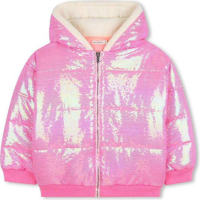 Mid-length down jacket, Pink