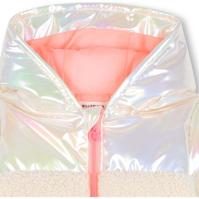 Quilted hooded puffer jacket, Multicolor