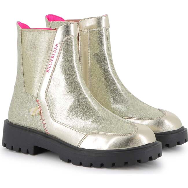 Metallic ankle boots, Gold