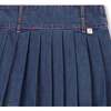 Pleated denim skirt, Blue Denim - Skirts - 3 - thumbnail