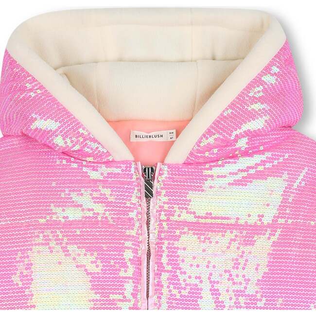 Mid-length down jacket, Pink - Jackets - 3