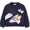 Fleece sweatshirt, Navy - Sweatshirts - 1 - thumbnail