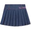Pleated denim skirt, Blue Denim - Skirts - 4 - thumbnail