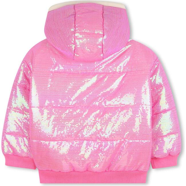 Mid-length down jacket, Pink - Jackets - 4