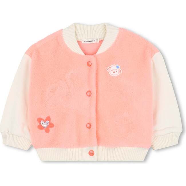 Fleece cardigan, Pink