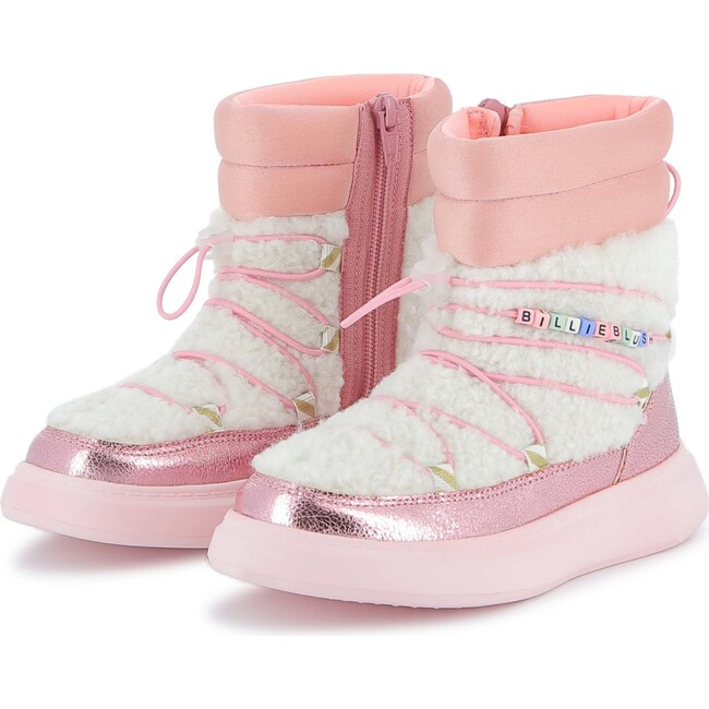 Double après-ski Boots, Metallic Pink