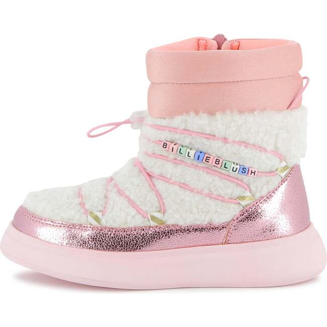 Double après-ski Boots, Metallic Pink