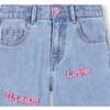 Embroidered denim pants, Blue Denim - Jeans - 3 - thumbnail