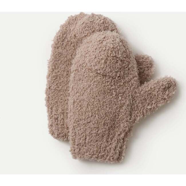 Fuzzy Mittens, Taupe