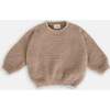 Fuzzy Boxy Sweater, Taupe - Sweaters - 1 - thumbnail
