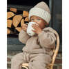 Fuzzy 2-Tone Ribbed Beanie, Taupe - Hats - 2